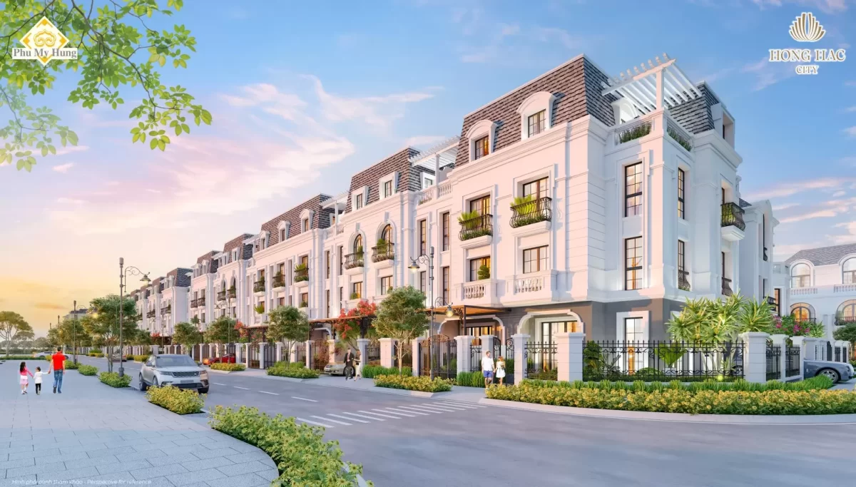 Phối cảnh nhà phố liền kề dự án Hồng Hạc