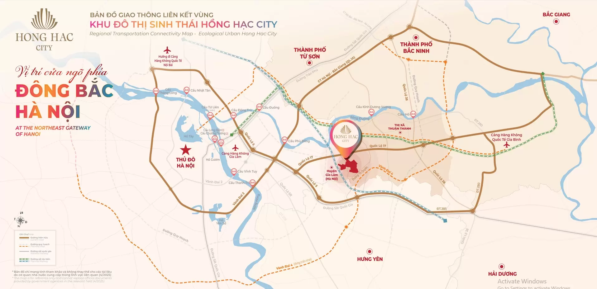 Liên kết vùng xung quanh dự án Hồng Hạc City